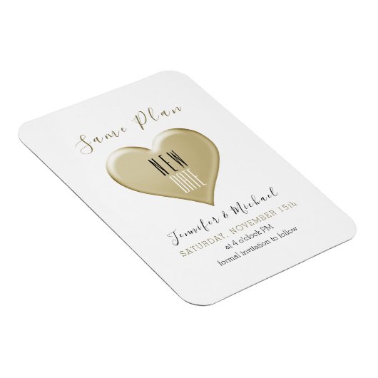 Eenvoudige goudweddenschap Verander de datum Magneet (Rechterzijde)