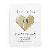 Eenvoudige goudweddenschap Verander de datum Magneet (Verticaal)