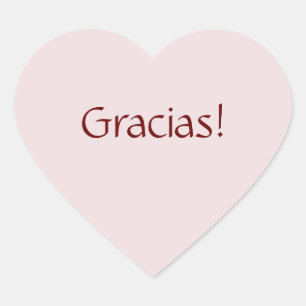 Eenvoudige 'Gracias'. Tekstontwerp Hart Sticker