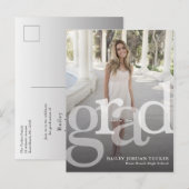 Eenvoudige GRAD-overlay-klasse van afstudeeruitnod Aankondigingskaart (Voorkant / Achterkant)