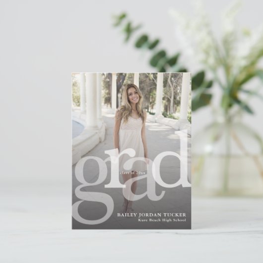 Eenvoudige GRAD-overlay-klasse van afstudeeruitnod Aankondigingskaart (Staand voorkant)