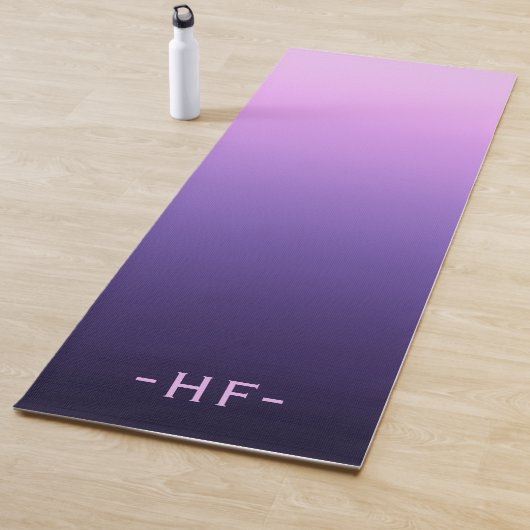 Eenvoudige Gradiënt Monogram Yogamat (In situ)