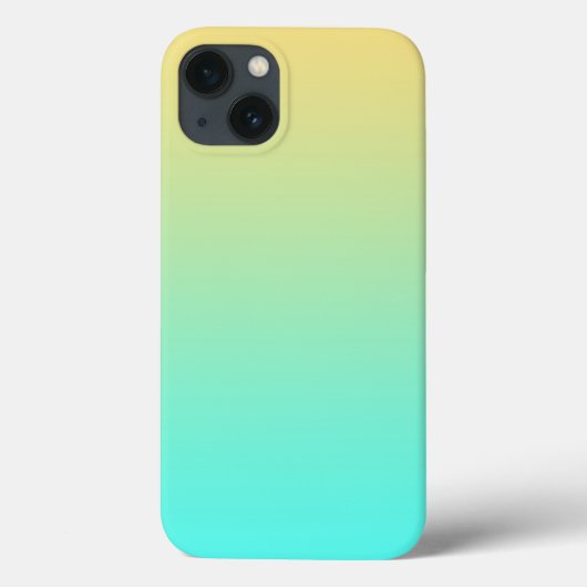 Eenvoudige Gradiënt Pastel Geel Turquoise Case-Mate iPhone Case (Achterkant)