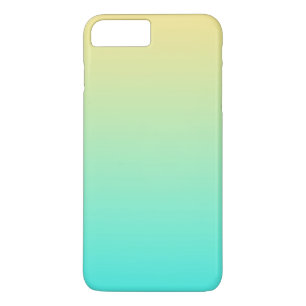 Eenvoudige Gradiënt Pastel Geel Turquoise iPhone 8/7 Plus Hoesje