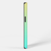 Eenvoudige Gradiënt Pastel Geel Turquoise iPhone Hoesje (Rechterkant)