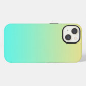 Eenvoudige Gradiënt Pastel Geel Turquoise iPhone Hoesje (Achterkant horizontaal)