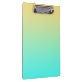 Eenvoudige Gradiënt Pastel Geel Turquoise Klembord (Rechts)