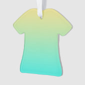 Eenvoudige Gradiënt Pastel Geel Turquoise Ornament (voorkant)