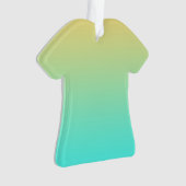 Eenvoudige Gradiënt Pastel Geel Turquoise Ornament (voorkant)
