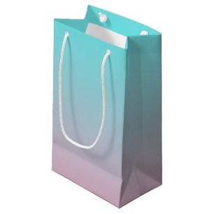 Eenvoudige Gradiënt Turquoise naar Lavendel Paars Klein Cadeauzakje
