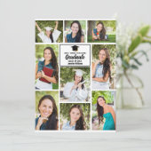 Eenvoudige Graduate Foto Collage Chic Afstuderen Aankondiging (Staand voorkant)
