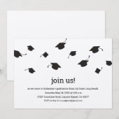 Eenvoudige Graduation Caps Graduation Party Kaart (Voorkant / Achterkant)