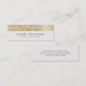 Eenvoudige, grafische en moderne reserveaire FAUX- Mini Visitekaartje (Voorkant / Achterkant)