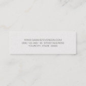Eenvoudige, grafische en moderne reserveaire FAUX- Mini Visitekaartje (Achterkant)
