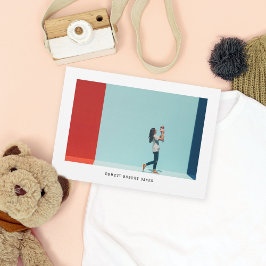 Eenvoudige grafische foto geboorteaankondiging aankondiging