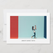 Eenvoudige grafische foto geboorteaankondiging aankondiging (Voorkant)