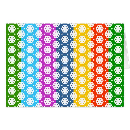 Eenvoudige grafische kaart - Exotic Happy Pattern (Voorkant Horizontaal)