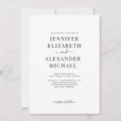 Eenvoudige grafische kalligrafie in één bruiloft kaart (Voorkant)