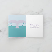 Eenvoudige grafische leapwalvis bedankkaart (Binnen)