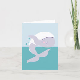 Eenvoudige grafische leapwalvis bedankkaart