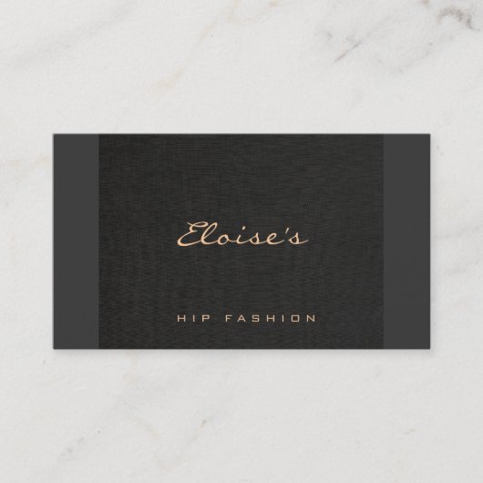 Eenvoudige grafische Mode: Minimalistisch zwart Visitekaartje (Voorkant)