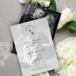 Eenvoudige grafische moderne kalligrafie 2 Foto's  Save The Date