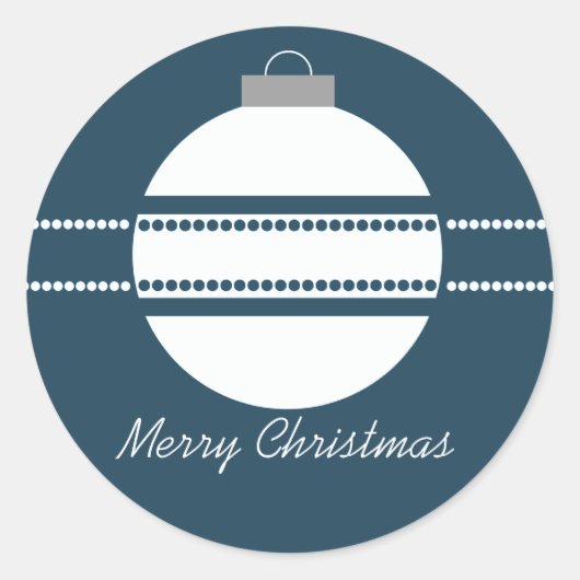 Eenvoudige grafische Ornament Kerst stickers (Voorkant)