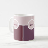 Eenvoudige grafische Paarse groene stijl Koffiemok (Voorkant links)