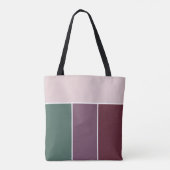 Eenvoudige grafische Paarse groene stijl Tote Bag (Achterkant)