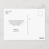 Eenvoudige grafische typografie Hartelijk dank voo Briefkaart (Achterkant)