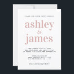 Eenvoudige grafische typografie Zilverroze bruilof Kaart<br><div class="desc">Eenvoudige en chic bruiloft-uitnodiging met vetgedrukte letters biedt een zilveren, stijlvolle, elegante en moderne typografie op een witte achtergrond. Voeg gewoon je trouwgegevens toe. Exclusief voor u ontworpen door Happy Dolphin Studio. Neem contact met ons op via happydolphinstudio@outlook.com als je hulp of overeenkomende producten nodig hebt. We helpen je graag...</div>
