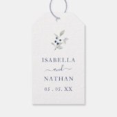 Eenvoudige grafische Waterverf Botanische marinesl Cadeaulabel (Achterkant)