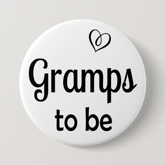 Eenvoudige Gramps om Button Baby shower Pin (Voorkant)