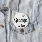 Eenvoudige Gramps om Button Baby shower Pin (In situ)