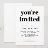 Eenvoudige Grand Opening Special Event Business La Kaart (Voorkant / Achterkant)