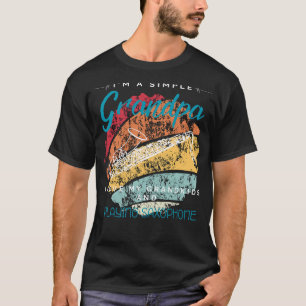 Eenvoudige Grandpas Saxophone Serenade - grillig T T-shirt