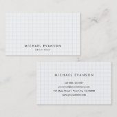 Eenvoudige Graph Paper Patroon Professionele Archi Visitekaartje (Voorkant / Achterkant)