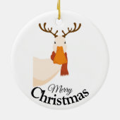 Eenvoudige Grappige Cartoon Vrolijke Kerst Eend Keramisch Ornament (Achterkant)