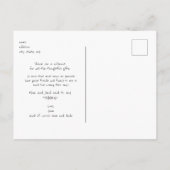 Eenvoudige Grappige Echografie Baby shower Dank u Briefkaart (Achterkant)