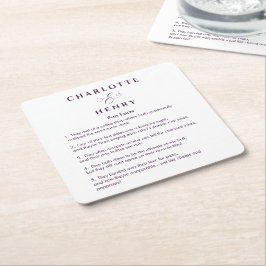 Eenvoudige Grappige Feiten Bruiloft Coasters Kartonnen Onderzetters
