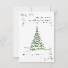 Eenvoudige grappige groet Xmas vakantie aangepaste Kaart