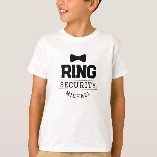 Eenvoudige Grappige Ring Beveiliging Bruiloft Favo T-shirt (Voorkant)