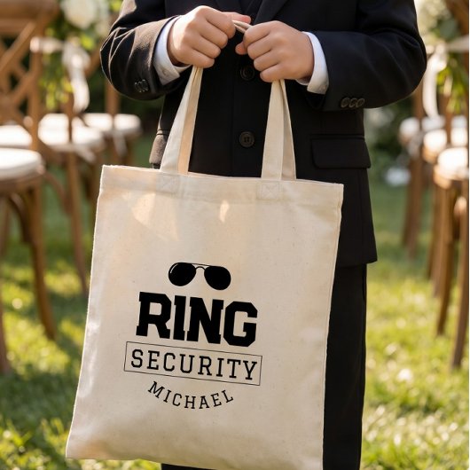 Eenvoudige Grappige Ringbeveiliging Trouw Kind Tote Bag
