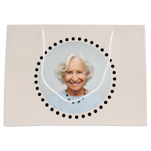 Eenvoudige Grappige Schattigee bewerkbare Ronde Fo Groot Cadeauzakje (Voorkant)