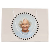 Eenvoudige Grappige Schattigee bewerkbare Ronde Fo Groot Cadeauzakje (Achterkant)