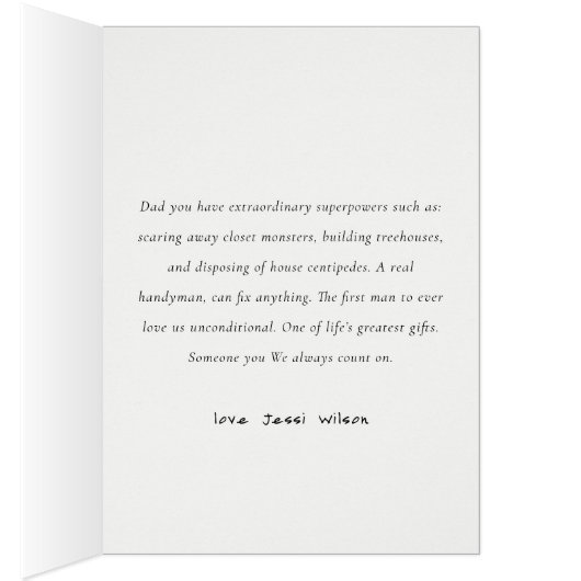 Eenvoudige grappige vaders dag zijnde mijn vader f (Binnen (Rechts))