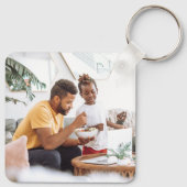 Eenvoudige grappige vaders dag zijnde mijn vader f sleutelhanger (Achterkant)