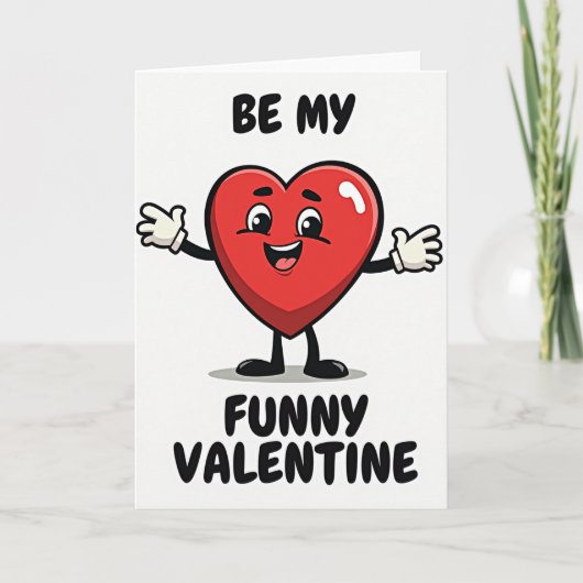 Eenvoudige Grappige Valentijnkaart Kaart (Voorkant)