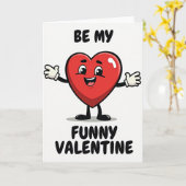 Eenvoudige Grappige Valentijnkaart Kaart (Gele Bloem)