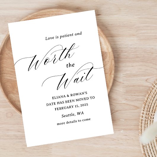 Eenvoudige Grappige Verander de Datum Bruiloft Save The Date